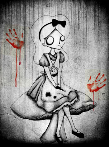 Illustration for article titled Art that turns our childhood stories into dark, twisted fun
